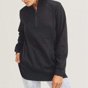 DOUBLE RAGLAN ACTIVE HALF-ZIPPER JACKET
